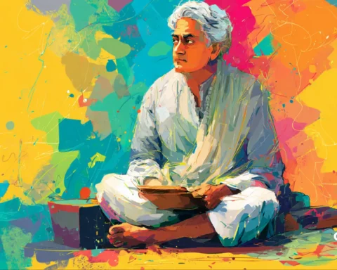 Sarat Chandra Chattopadhyay Oil Painting