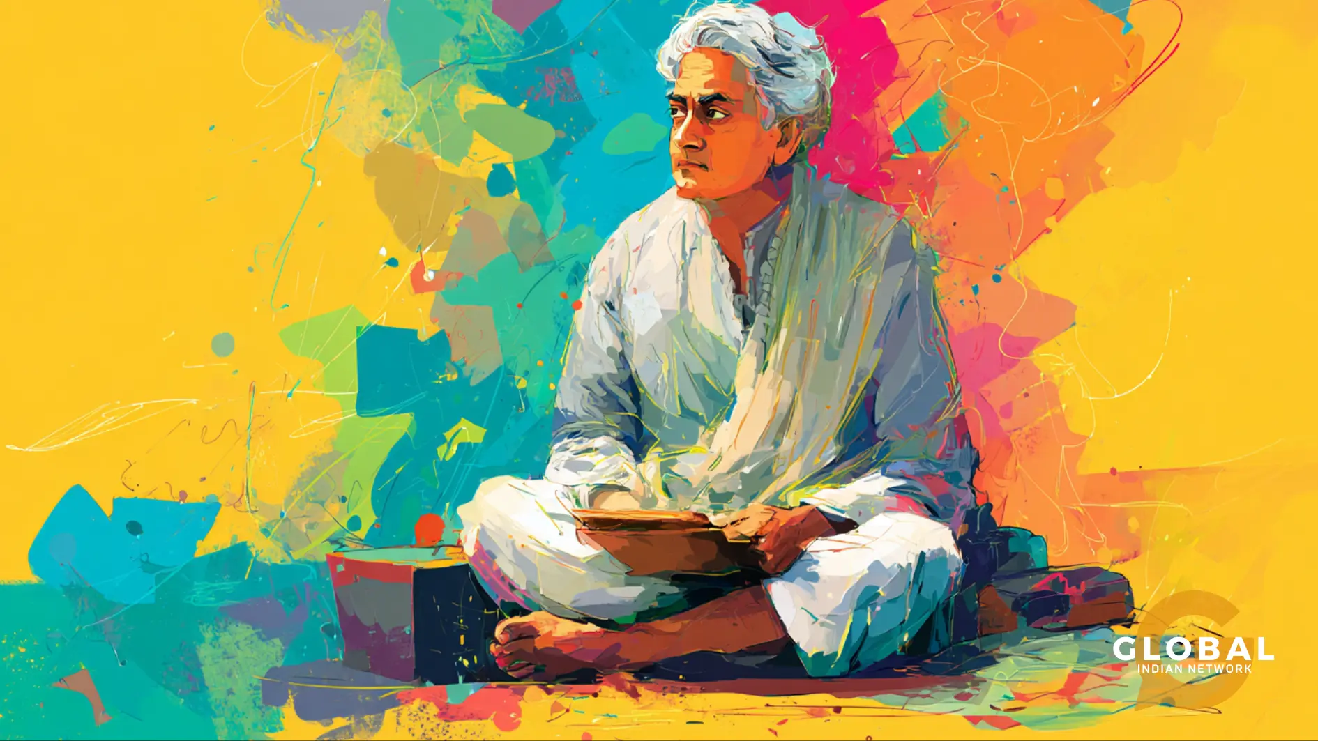 Sarat Chandra Chattopadhyay Oil Painting