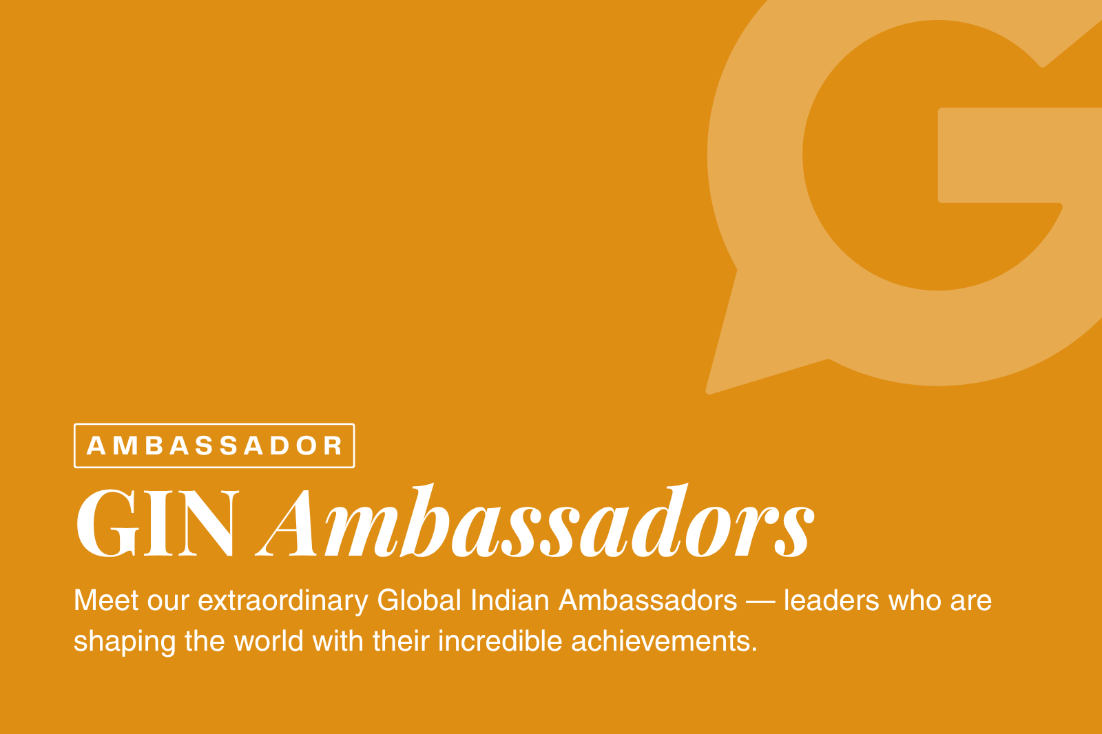 Ambassador - Global Indian Network