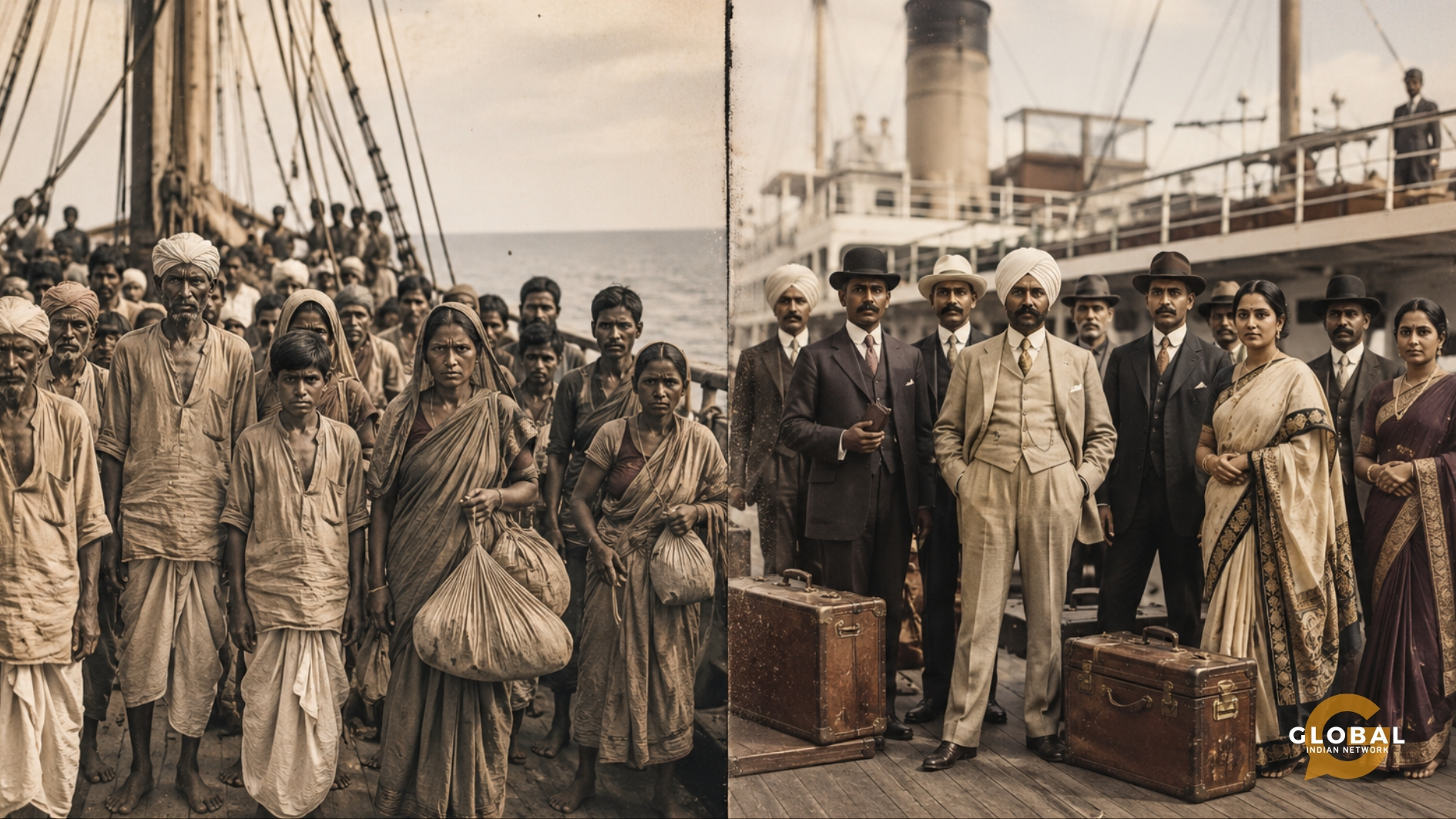difference between Girmitiya and passenger Indians